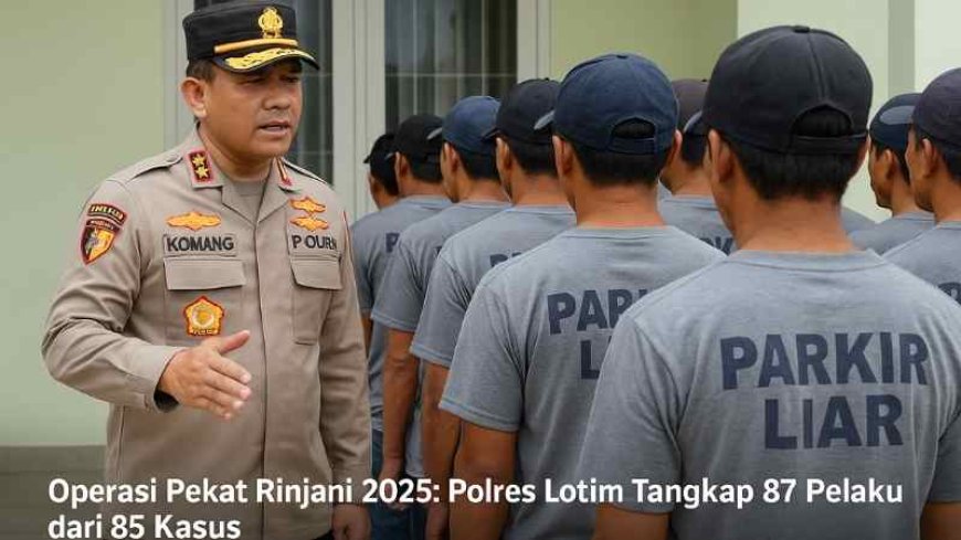 Operasi Pekat Rinjani 2025: Polres Lotim Tangkap 87 Pelaku dari 85 Kasus