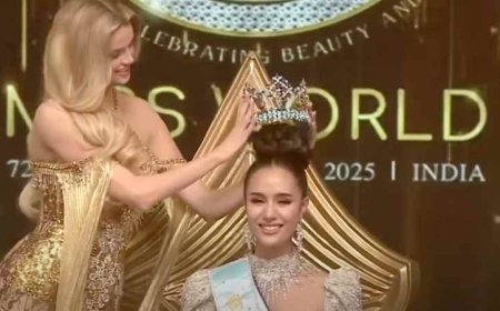 Opal Suchata dari Thailand Dinobatkan sebagai Miss World 2025 di India