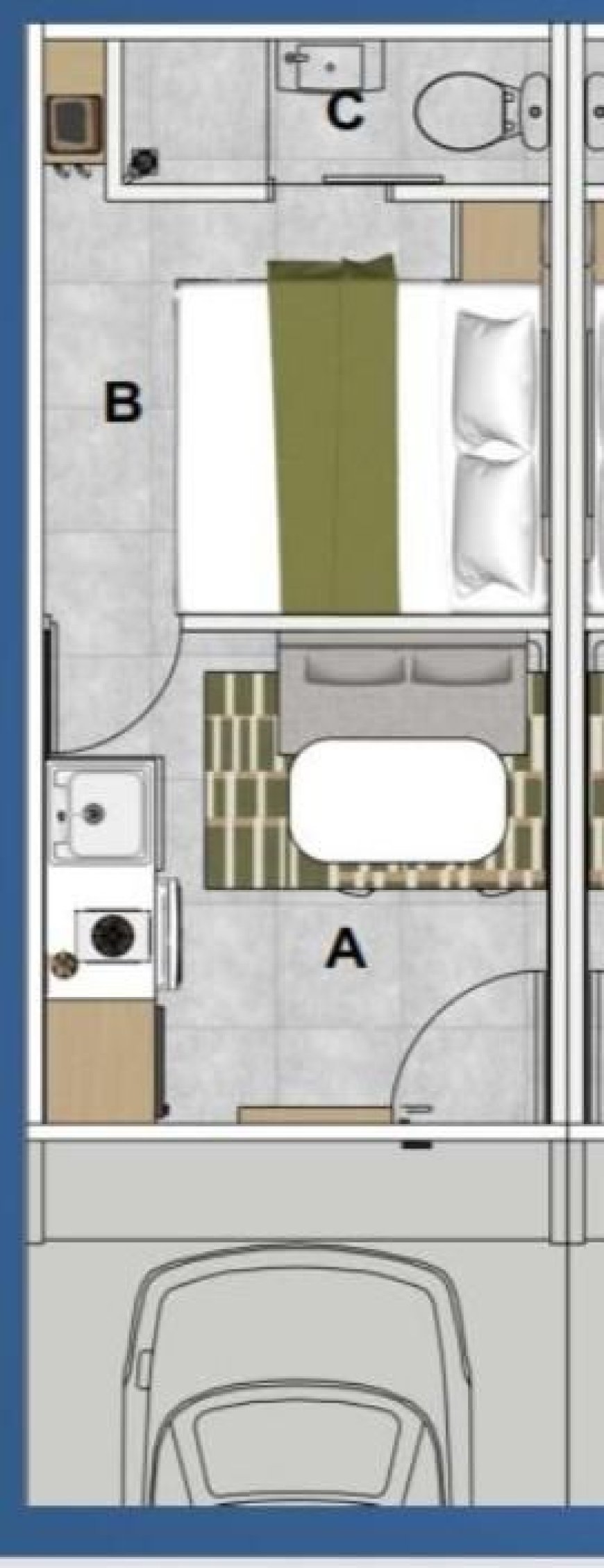 Desain Rumah Subsidi Ukuran 18 Meter Persegi